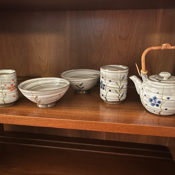 Other - Blue and Brown Ceramic Art Collection with Traditional Patterns